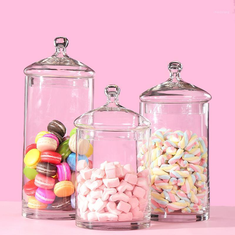 European-style Glass Candy Jar with Lid for Household Transparent Sugar Thickened Large Storage Jar Dessert Table Container1 
European-style Glass Candy Jar with Lid for Household Transparent Sugar Thickened Large Storage Jar Dessert Table Container1