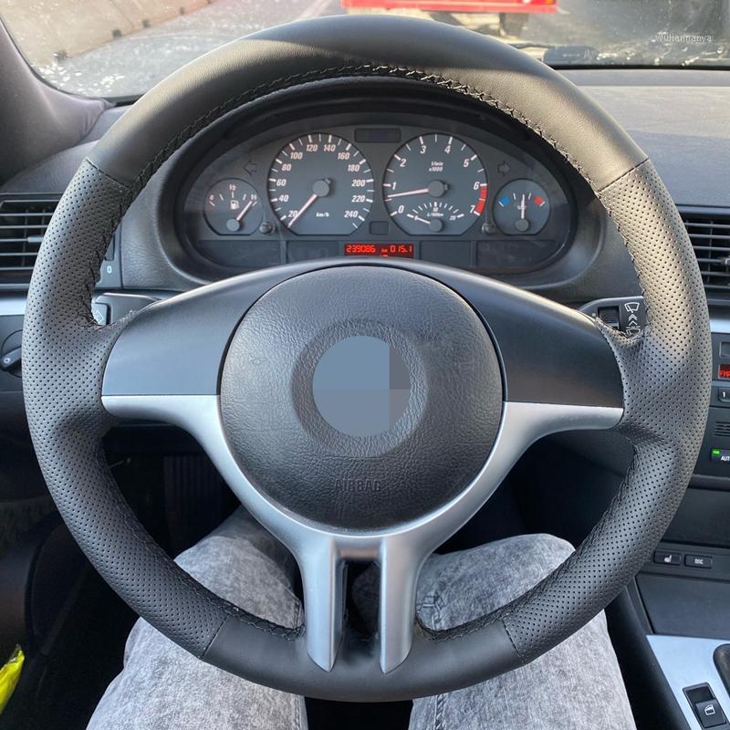 Steering Wheel Covers Hand-Stitched Non-Slip Black Artificial Leather Car Cover For E46 325i X5 E53 E39
Steering Wheel Covers Hand-Stitched Non-Slip Black Artificial Leather Car Cover For E46 325i X5 E53 E39