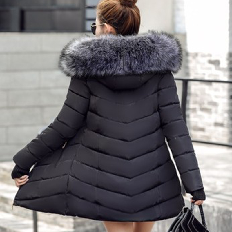 ZOGAA Artificial raccoon fur collar winter jacket women Winter And Autumn Wear High Quality Parkas Outwear Women Long Coats 201017