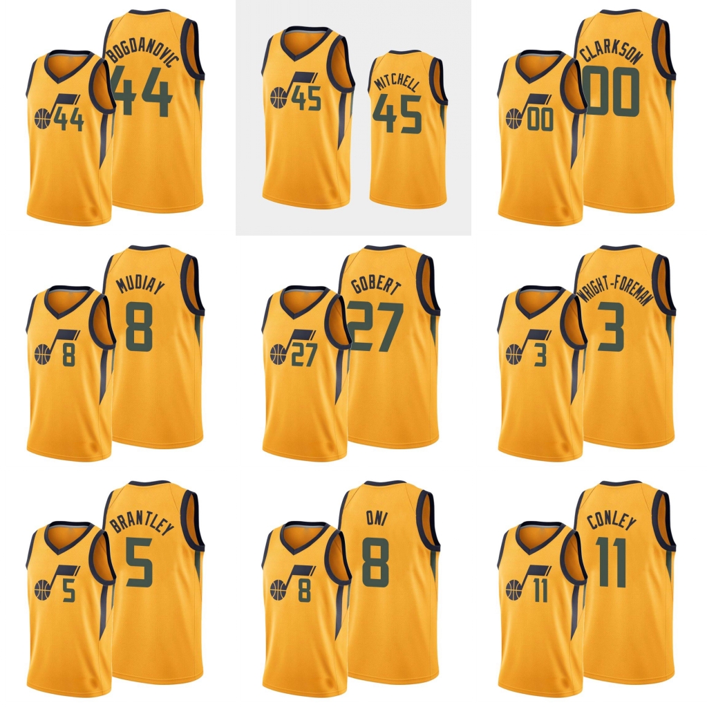 Utah Jazz Men Donovan Mitchell Rudy Gobert Clarkson Bojan Bogdanovic Jarrell Brantley NBA 2020 Custom Statement Jersey, Black
Utah Jazz Men Donovan Mitchell Rudy Gobert Clarkson Bojan Bogdanovic Jarrell Brantley NBA 2020 Custom Statement Jersey, Black