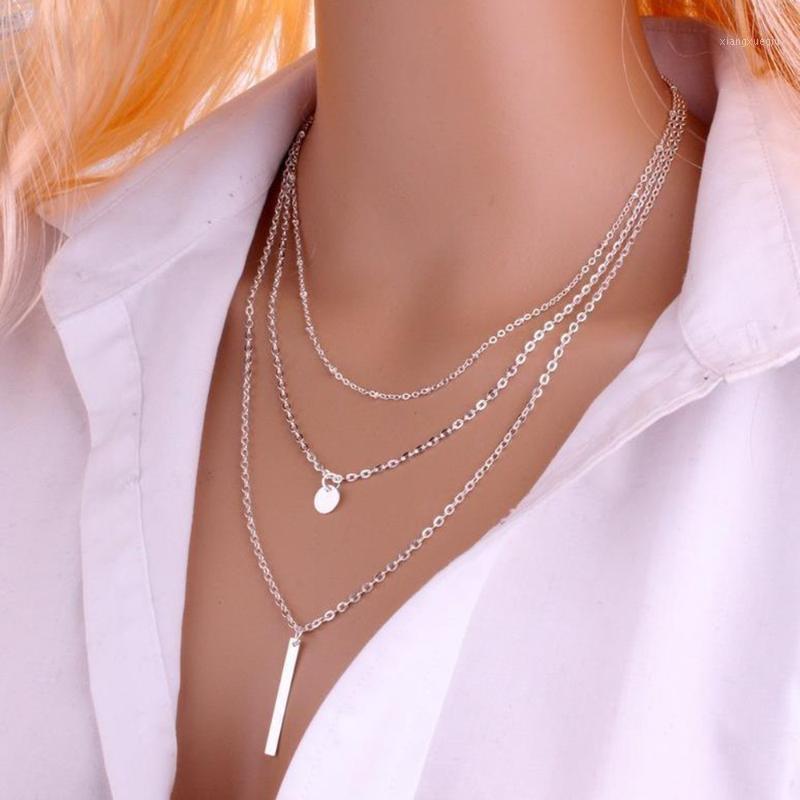 Chains 2022 Women Fashion Gold Color 3 Layers Chain Necklace Hollow Out Triangle Long Pendant Necklaces Jewelry Gift, Silver
Chains 2022 Women Fashion Gold Color 3 Layers Chain Necklace Hollow Out Triangle Long Pendant Necklaces Jewelry Gift, Silver