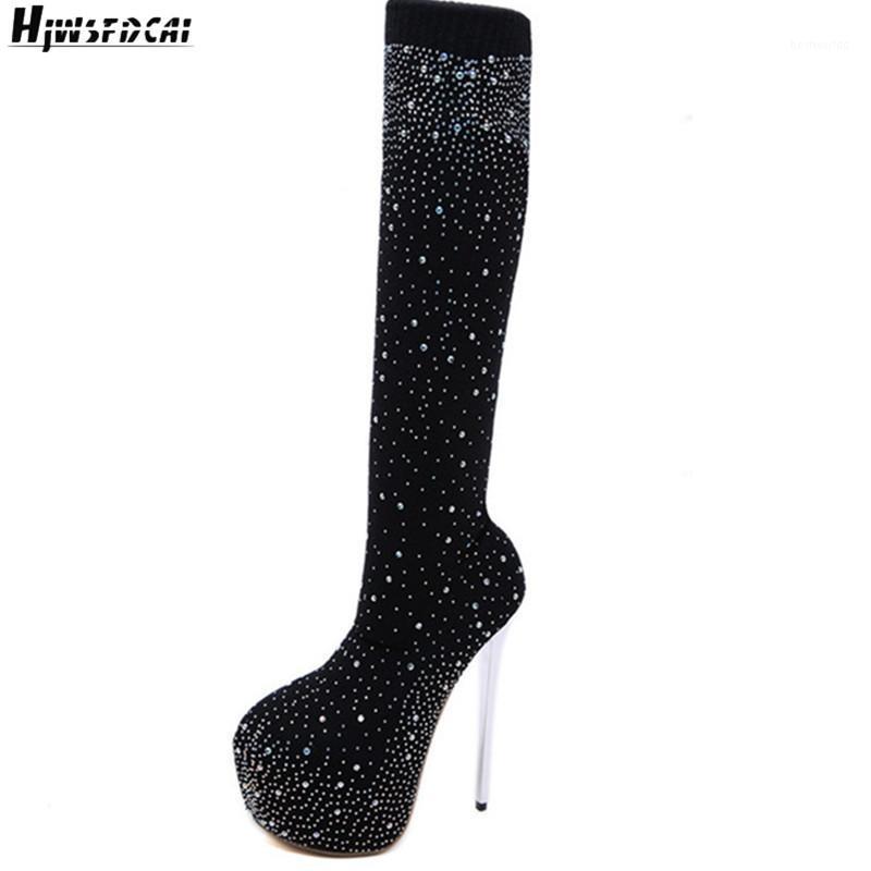 Hjwsfdcai Women Stilettos High Heels Boots Rhinestone Mesh Ladies Platform Over The Knee Boots Stretch Fabric Wedding Party Shoe1, Black
Hjwsfdcai Women Stilettos High Heels Boots Rhinestone Mesh Ladies Platform Over The Knee Boots Stretch Fabric Wedding Party Shoe1, Black