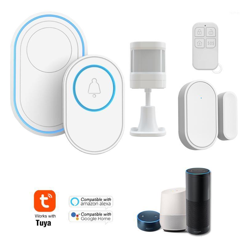 Tuya Alarm System with Wireless Doorbell Outdoor Chime Alarm Host Burglar Security Work with Door Sensor, PIR Sensor1
Tuya Alarm System with Wireless Doorbell Outdoor Chime Alarm Host Burglar Security Work with Door Sensor, PIR Sensor1