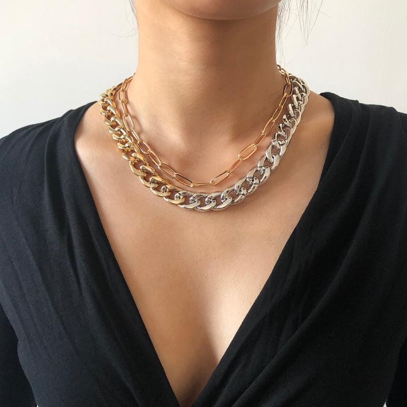 Chains Vintage Punk Choker Necklace For Women Collar Statement Fashion Jewelry Gold Silver Color Chunky Thick Chain Steampunk1
Chains Vintage Punk Choker Necklace For Women Collar Statement Fashion Jewelry Gold Silver Color Chunky Thick Chain Steampunk1