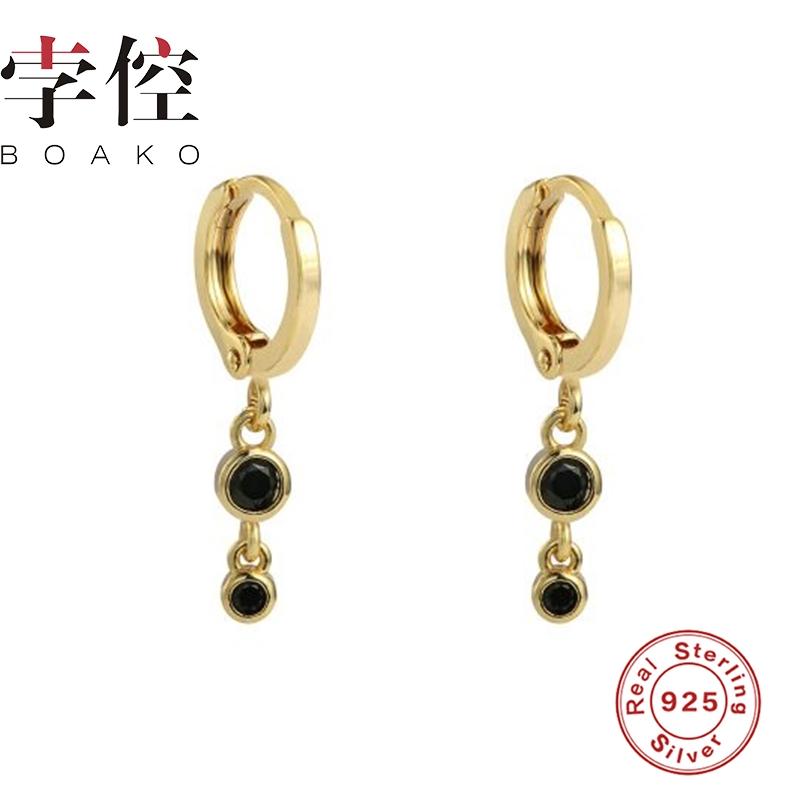 BOAKO Black Diamond Wild Earrings Hoops 925 Sterling Silver Earrings For Women Silver Jewelry Zircon Earring Pendientes Brincos
BOAKO Black Diamond Wild Earrings Hoops 925 Sterling Silver Earrings For Women Silver Jewelry Zircon Earring Pendientes Brincos