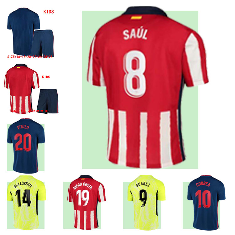 JOAO FELIX Soccer Jerseys 2021 SAUL Camisetas SUAREZ LLORENTE CORREA KOKE Football Shirt Mens Short Jersey Kids Kit, Black;yellow
JOAO FELIX Soccer Jerseys 2021 SAUL Camisetas SUAREZ LLORENTE CORREA KOKE Football Shirt Mens Short Jersey Kids Kit, Black;yellow