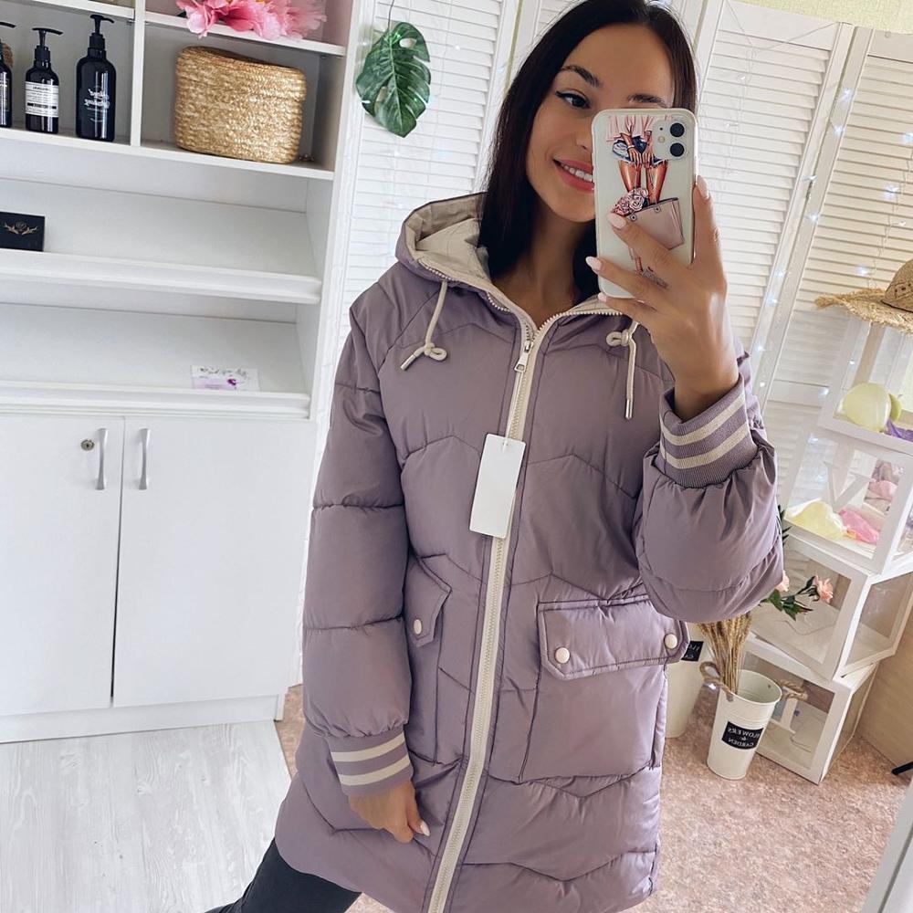 Winter midlong Women jacket New Casual thick warm midLong Hooded parkas Jackets female pocket sintepon snow coats S3XL 200928