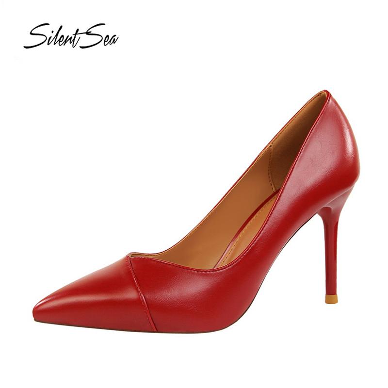 Silentsea Women Pumps Pu Leather Women Thin Heels High Heels Office Lady Shoes Daily Red Color Wedding High Womens Leather, Black
Silentsea Women Pumps Pu Leather Women Thin Heels High Heels Office Lady Shoes Daily Red Color Wedding High Womens Leather, Black