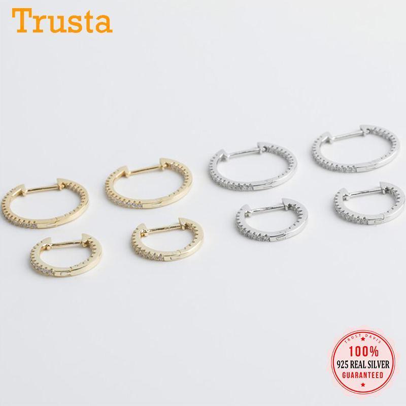 Trustdavis Real 925 Sterling Silver White Zircon Geometric Gold Silver Color Hoop Earrings For Women Earrings Jewelry DA16611
Trustdavis Real 925 Sterling Silver White Zircon Geometric Gold Silver Color Hoop Earrings For Women Earrings Jewelry DA16611