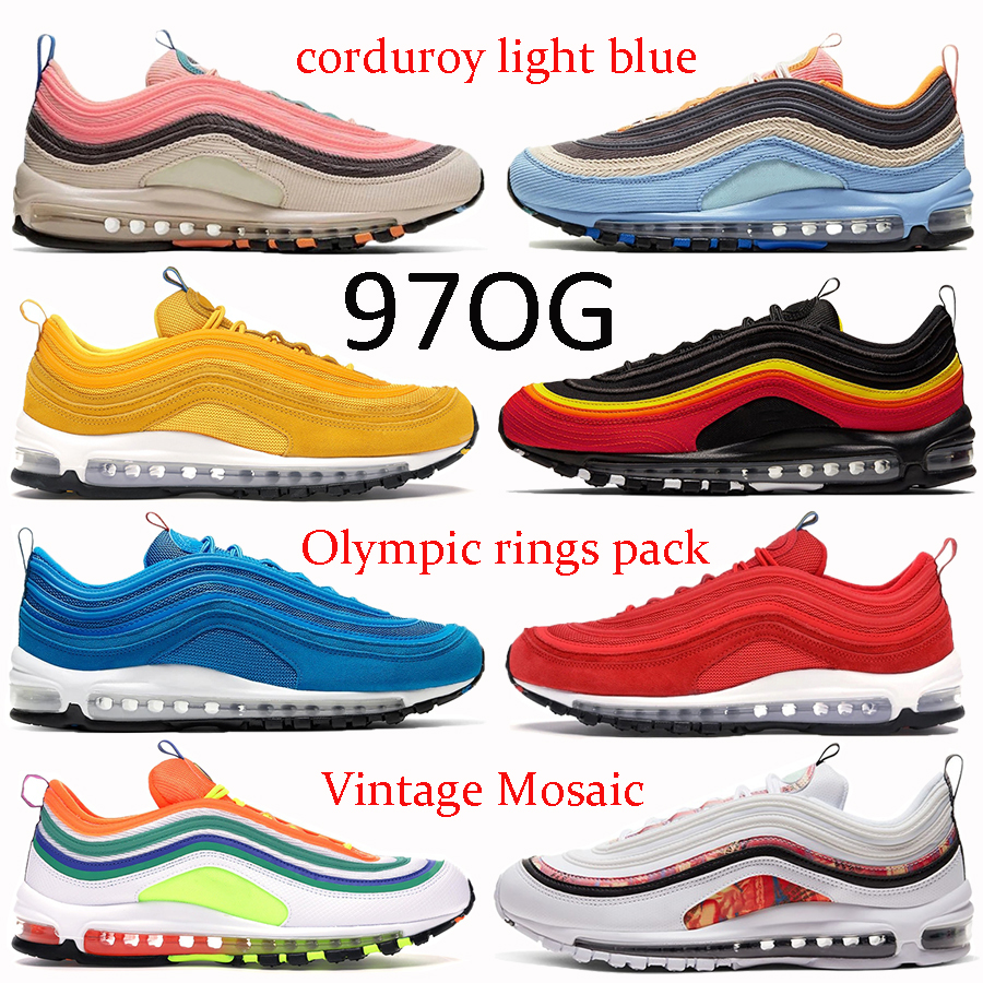 New Vintage Mosaic 97OG Olympic rings pack blue yellow running shoes triple black summit white ATMOSPHERE GREY sneakers men women trainers, 2.triple black
New Vintage Mosaic 97OG Olympic rings pack blue yellow running shoes triple black summit white ATMOSPHERE GREY sneakers men women trainers, 2.triple black