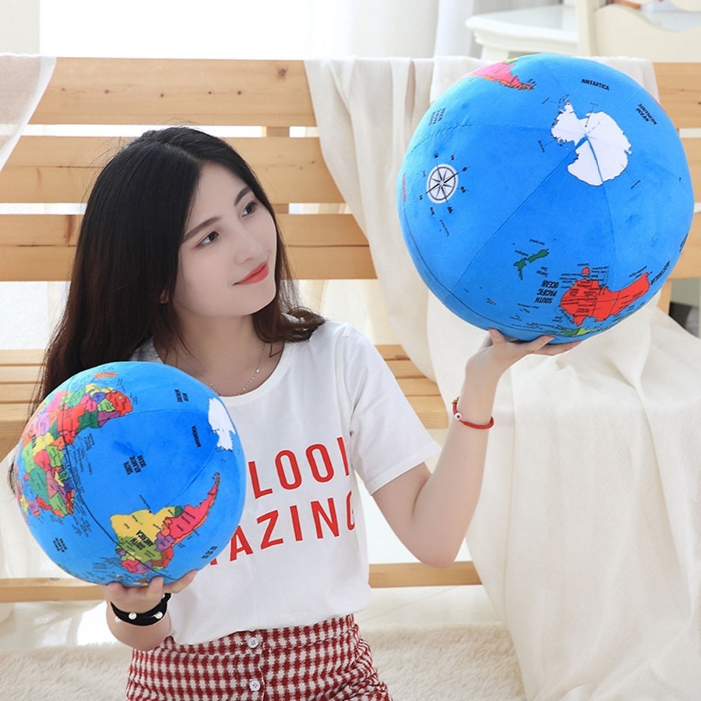 Simulation Globe Tellurion Plush Toy Filled Toy Sofa Pillow Cushion Children's Toys Gift Office Decoration Home Decoration T200901