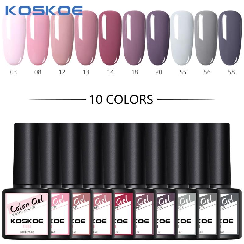 KOSKOE 10pcs/set Glitter Nude UV Gel Nail Polish Set Nail Gel Varnish Pink Purple Color Holographics Sequin Soak Off UV, 2pcs-set2
KOSKOE 10pcs/set Glitter Nude UV Gel Nail Polish Set Nail Gel Varnish Pink Purple Color Holographics Sequin Soak Off UV, 2pcs-set2