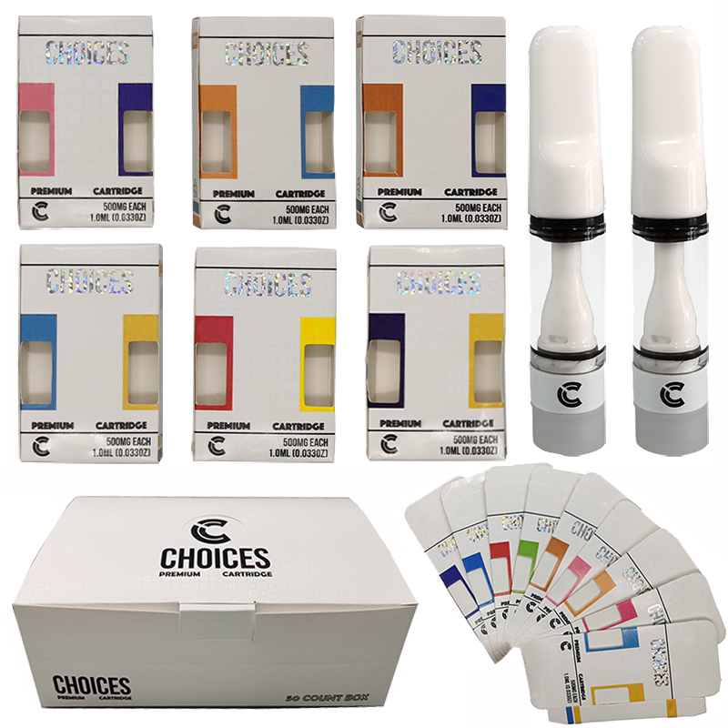 Choice Vape Carts Full Ceramic Vape Cartridges 0.5ml Snap on Tip Glass Tank 510 Thread Thick Oil Empty Carts Vaporizers Lead FREE Atomizers
Choice Vape Carts Full Ceramic Vape Cartridges 0.5ml Snap on Tip Glass Tank 510 Thread Thick Oil Empty Carts Vaporizers Lead FREE Atomizers