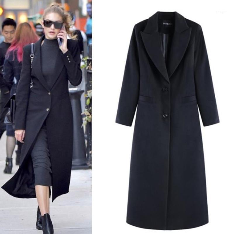 2020 fashion New Autumn Winter Woolen Blend X Long Coat Black Slim Turn Down Collar slim wool coat1
2020 fashion New Autumn Winter Woolen Blend X Long Coat Black Slim Turn Down Collar slim wool coat1