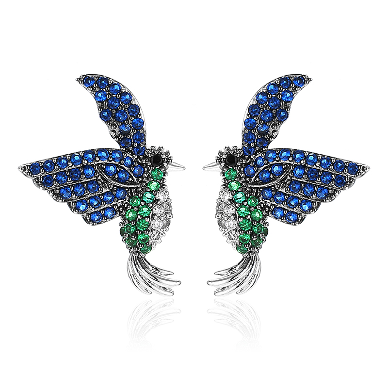Cute Hummingbird Earrings Luxury Cubic Zircon Paved Fashion Stud Earrings for Women Girlfriend Gifts XIUMEIYIZU New Design
Cute Hummingbird Earrings Luxury Cubic Zircon Paved Fashion Stud Earrings for Women Girlfriend Gifts XIUMEIYIZU New Design