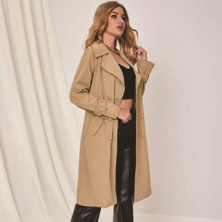 Fashion Casual Long Sleeve Women's Trench Coat 2021 Autumn Temperament Classic Long Coat Female Woman Jacket Windbreaker Trench, Khaki
Fashion Casual Long Sleeve Women's Trench Coat 2021 Autumn Temperament Classic Long Coat Female Woman Jacket Windbreaker Trench, Khaki