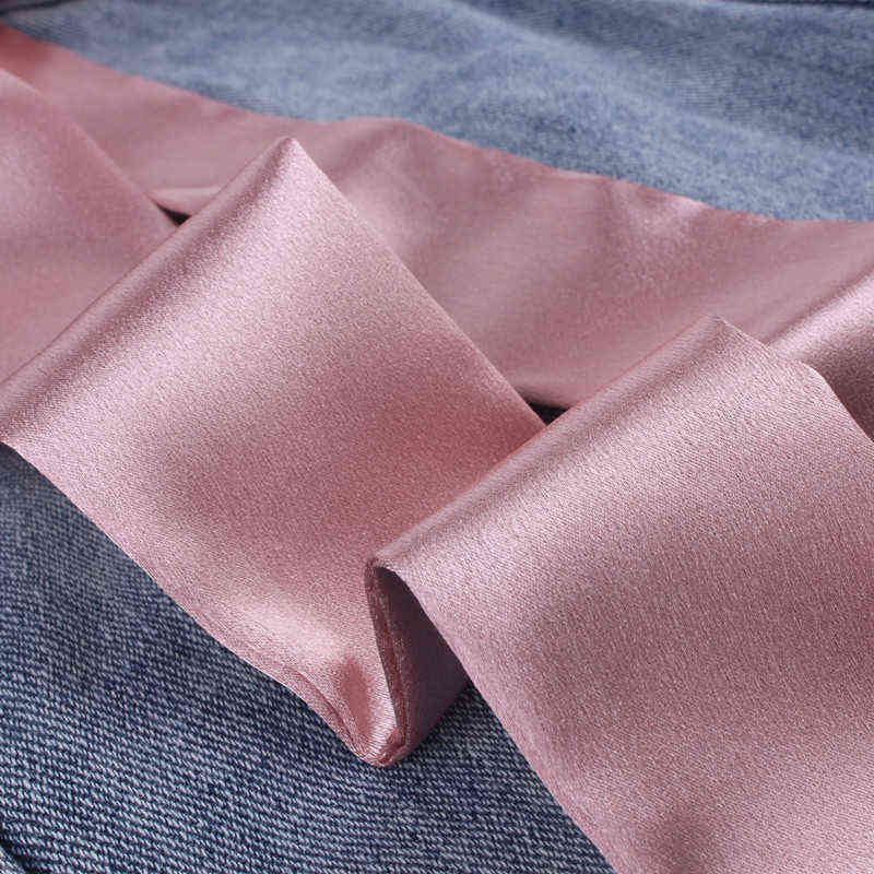 fashion wide waist fabric belts women ladies silk scarf solid ribbon knot rope for dresses ceinture femme Y220301