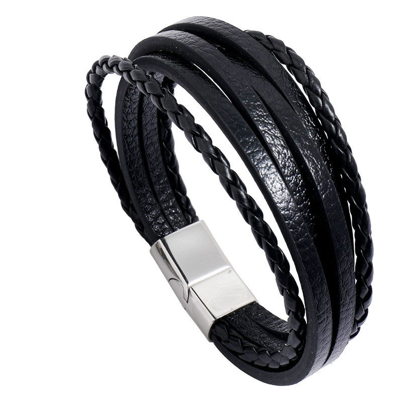 Retro leather Multi layer wrap bracelet Stainless Steel Buckle bracelets fashion mens bangle cuff wristband jewelry will and sandy
Retro leather Multi layer wrap bracelet Stainless Steel Buckle bracelets fashion mens bangle cuff wristband jewelry will and sandy