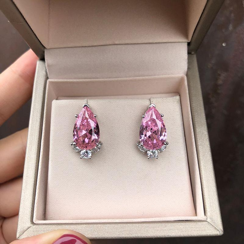 Stud Korean Elegant Drop-shaped Earrings For Women Ladies Sparkling Pink Blue Cubic Zirconia Party Jewelry Gifts
Stud Korean Elegant Drop-shaped Earrings For Women Ladies Sparkling Pink Blue Cubic Zirconia Party Jewelry Gifts