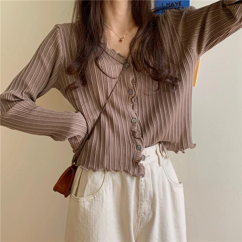 Elegant Waveselvedge Collar Knitted Cropped Cardigans Sweater Women 2020 Long Sleeve Autumn Sweater Women Casual Crop Tops Mujer, Black
Elegant Waveselvedge Collar Knitted Cropped Cardigans Sweater Women 2020 Long Sleeve Autumn Sweater Women Casual Crop Tops Mujer, Black