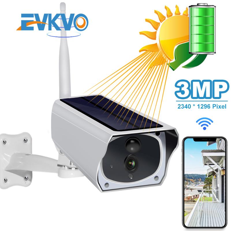 

3MP Solar WiFi IP Camera Outdoor Charging Battery Wireless Security Camera PIR Motion Detection Surveillance CCTV