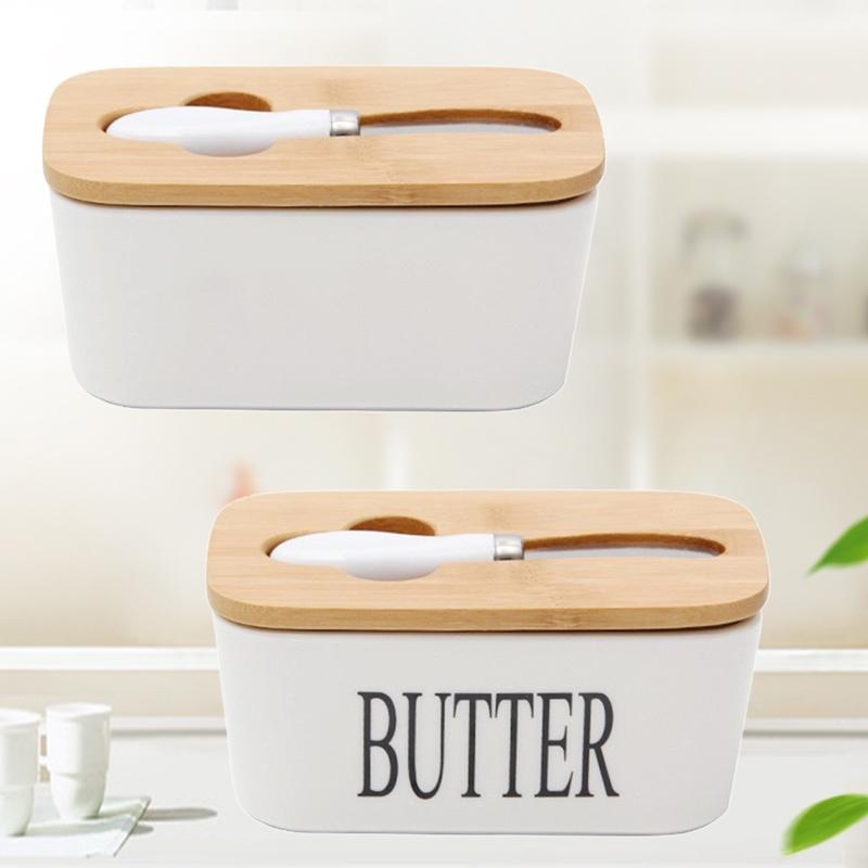 Nordic Porcelain Butter Dish Plate Sealing Box with Wooden Lid Knife Cheese Storage Tray Container Gift Set
Nordic Porcelain Butter Dish Plate Sealing Box with Wooden Lid Knife Cheese Storage Tray Container Gift Set