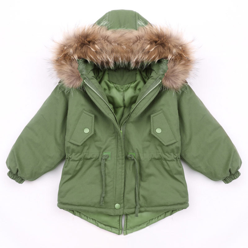 New childrens Winter clothing Jacket Kids boy 2-10 old size fur hooded coats children Boys Winter Jacket