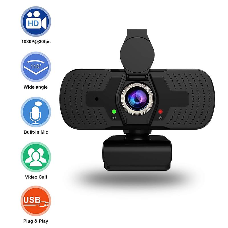 Full HD 1080P USB Web Camera with Built-in Microphone + Cover 360 Rotation Computer Webcam for Live Streaming Video
Full HD 1080P USB Web Camera with Built-in Microphone + Cover 360 Rotation Computer Webcam for Live Streaming Video