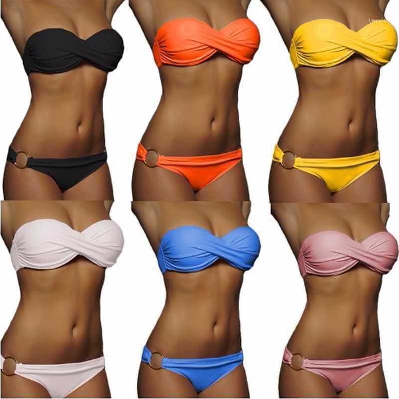 2020 Biquini Sexy Metal Ring Design Push Up Bandeau Bikini Set Strapless Swimwear Padded Beach Bathing Suit Women Solid Swimsuit1, Black
2020 Biquini Sexy Metal Ring Design Push Up Bandeau Bikini Set Strapless Swimwear Padded Beach Bathing Suit Women Solid Swimsuit1, Black