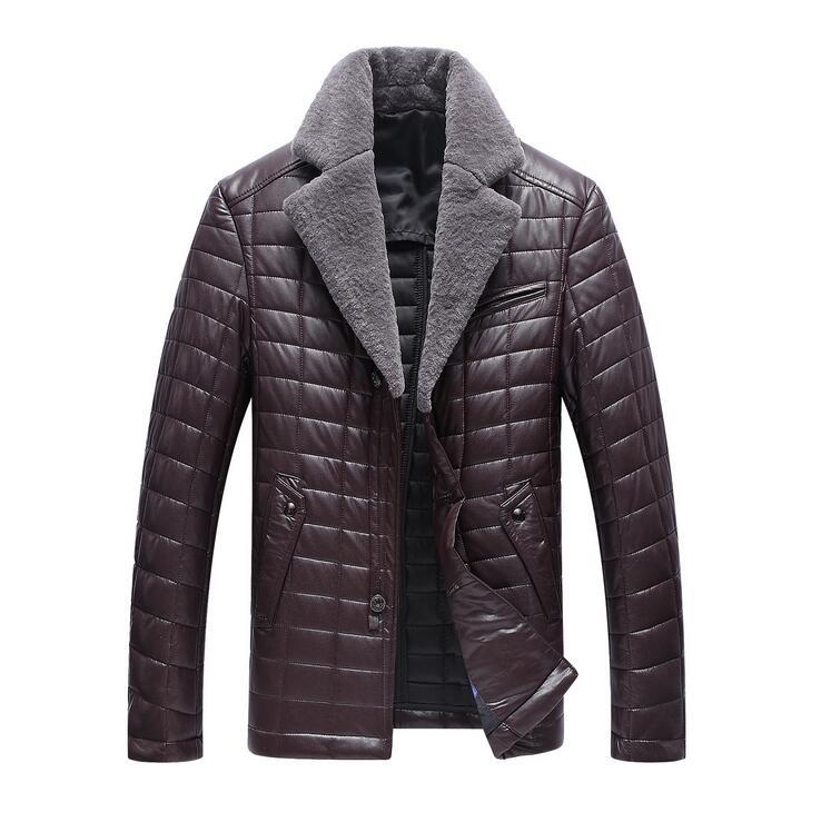 Business HOT new Mens Winter Casual Warm Solid color lattice Lapel High imitation sheepsk coat Men Slim fur one leather jacket, Black
Business HOT new Mens Winter Casual Warm Solid color lattice Lapel High imitation sheepsk coat Men Slim fur one leather jacket, Black