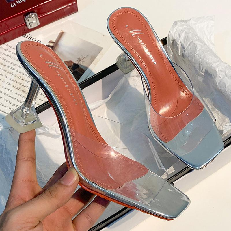 Transparent High Heel Shoes Womens Slippers 7cm 9cm Heel Summer Crystal Sandals Female Fairy Slippers Slides Women Home Slipper1, Silver 7cm
Transparent High Heel Shoes Womens Slippers 7cm 9cm Heel Summer Crystal Sandals Female Fairy Slippers Slides Women Home Slipper1, Silver 7cm