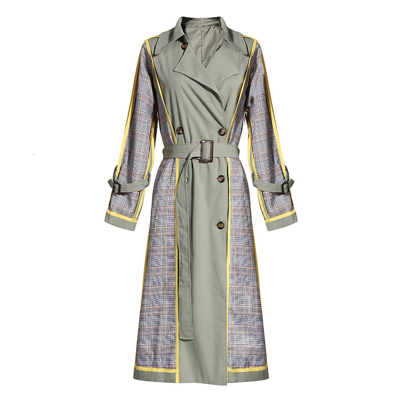 English Portrait Classic Female Double Breasted Chess Printed Jacket Collection Autumn Lady Outerwear Trench Belt Lwyc, Picture color
English Portrait Classic Female Double Breasted Chess Printed Jacket Collection Autumn Lady Outerwear Trench Belt Lwyc, Picture color