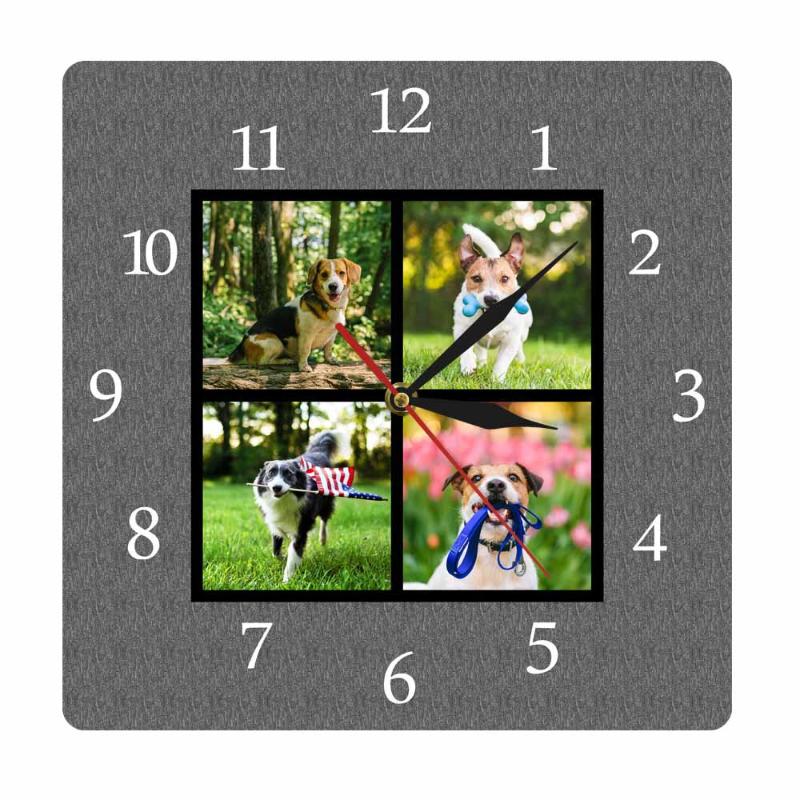 Chalkboard Family 4 Custom Photos Collage Square Printed Acrylic Wall Clock Personalized Puppy Pet Pictures Wall Hanging Watch
Chalkboard Family 4 Custom Photos Collage Square Printed Acrylic Wall Clock Personalized Puppy Pet Pictures Wall Hanging Watch