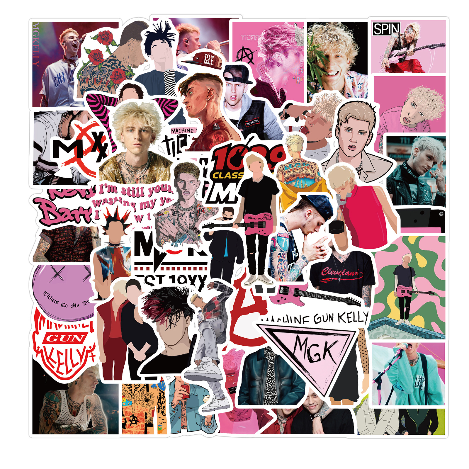 50Pcs/Lot Cool Rapper Machine Gun Kelly Graffiti Stickers DIY Motorcycle Luggage Guitar Skateboard Waterproof Sticker Decal
50Pcs/Lot Cool Rapper Machine Gun Kelly Graffiti Stickers DIY Motorcycle Luggage Guitar Skateboard Waterproof Sticker Decal