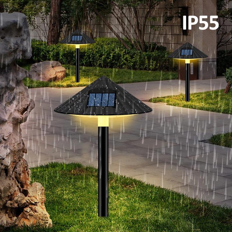 2pcs Solar Garden Light LED Solar Powered Mushroom Lamp Lanterns Waterproof Outdoor Landscape Lighting For Pathway Patio Yard Lawn