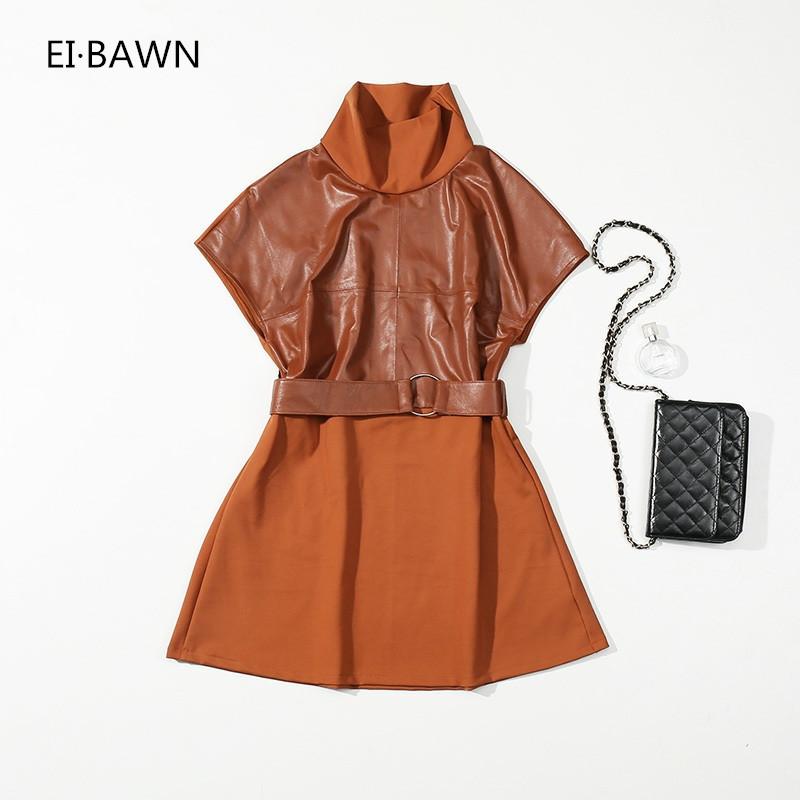 2020 New Arrival Dress Women Cotton Leather Stitching Plus Size Women Shorts Sleeve Belt Vintage Slim Korean Style Dress, Black
2020 New Arrival Dress Women Cotton Leather Stitching Plus Size Women Shorts Sleeve Belt Vintage Slim Korean Style Dress, Black