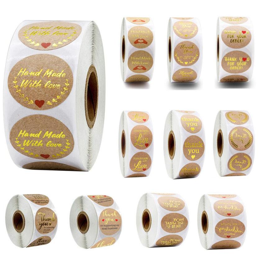 500pcs/roll Thank You Sticker Packaging Paper Different Style Kraft Seal Label Stickers DIY Gift Decoration and Cake Baking Package diameter 1 inch 0259PACK
500pcs/roll Thank You Sticker Packaging Paper Different Style Kraft Seal Label Stickers DIY Gift Decoration and Cake Baking Package diameter 1 inch 0259PACK