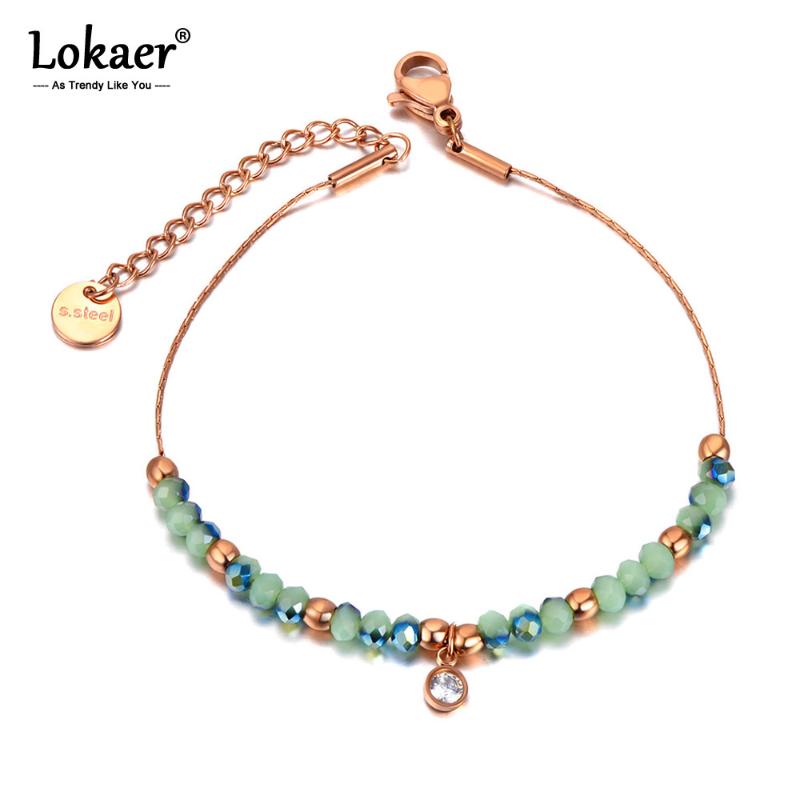 Lokaer Sparkling Green CZ Crystal Charm Bracelets Bangles For Women Stainless Steel Link Chain Bohemia Beach Bracelet B20219
Lokaer Sparkling Green CZ Crystal Charm Bracelets Bangles For Women Stainless Steel Link Chain Bohemia Beach Bracelet B20219