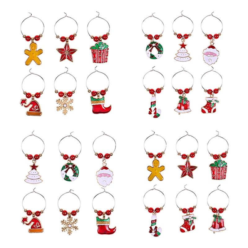1Set Christmas Wine Glass Decoration Charms Party New Year Cup Ring Table Decorations Xmas Pendants Metal Ring Decor
1Set Christmas Wine Glass Decoration Charms Party New Year Cup Ring Table Decorations Xmas Pendants Metal Ring Decor
