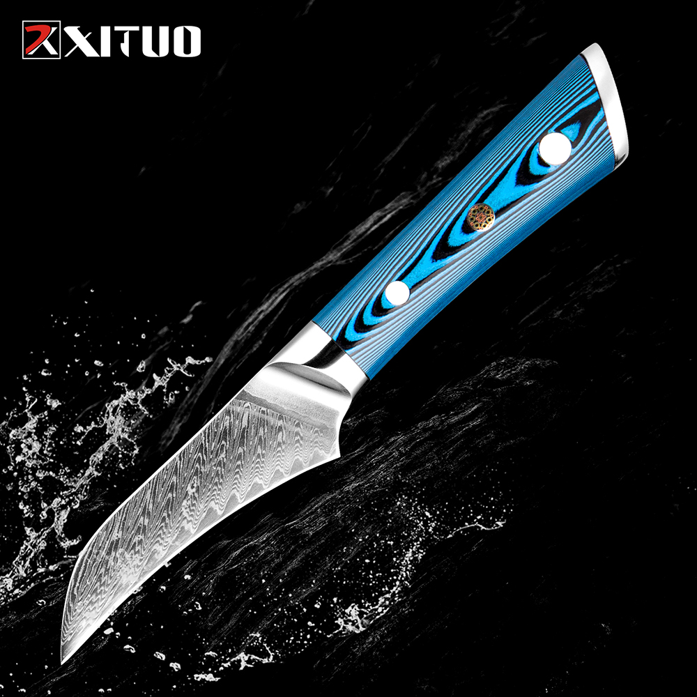 XITUO 3.5 inch Fruit knife Household Damascus Stainless Steel Melons And Fruits Knife Multifunctional Peeling Dedicated Knives
XITUO 3.5 inch Fruit knife Household Damascus Stainless Steel Melons And Fruits Knife Multifunctional Peeling Dedicated Knives