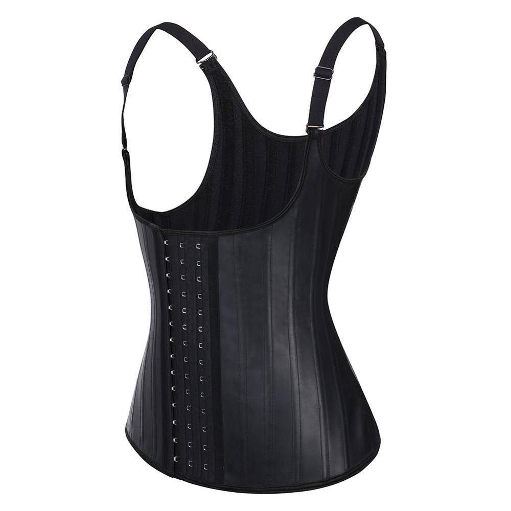 25 Steel Boned Shaper Wear Waist Cincher Glossy Halter Underbust Latex Corset Vest Rubber Slimming Modeling Strap Waist Trainer Bustiers & Corsets