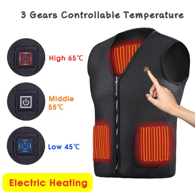 Men Women Electric Heating Vest Jacket Softshell USB Charging Winter Warm Heated Coat 3 Gears Temperature -3XL, Black
Men Women Electric Heating Vest Jacket Softshell USB Charging Winter Warm Heated Coat 3 Gears Temperature -3XL, Black