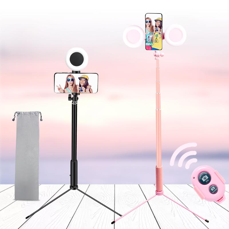 Dual Ring Light With Selfie Stick Tripod Led Small Light Pink Portable 2 Ringlights 67Inch 1.7M Stand For Smartphone Photo
Dual Ring Light With Selfie Stick Tripod Led Small Light Pink Portable 2 Ringlights 67Inch 1.7M Stand For Smartphone Photo