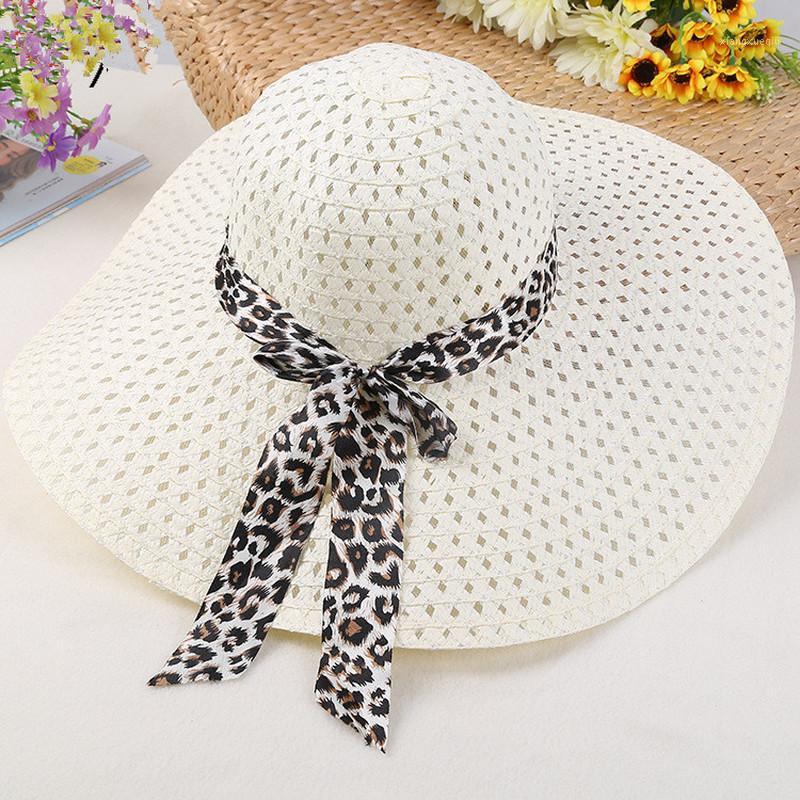 Fashion Sun Hats For Women Girls Wide Brim Floppy Straw Hat Summer Bohemia Beach Cap Ribbon Leopard Chapeau Femme, Blue;gray
Fashion Sun Hats For Women Girls Wide Brim Floppy Straw Hat Summer Bohemia Beach Cap Ribbon Leopard Chapeau Femme, Blue;gray