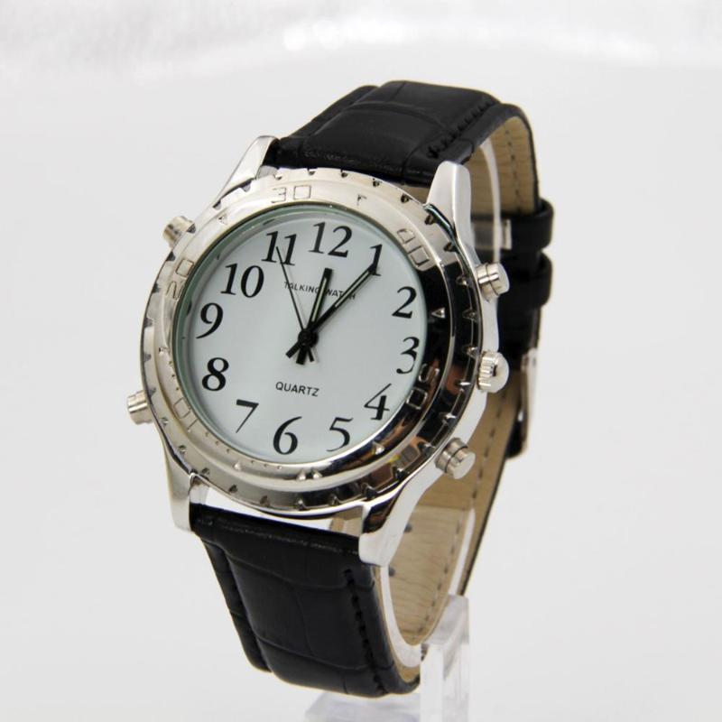 English Talking Clock Stainless Steel For Blind Or Visually Impaired Watch Simple Men Business Watch Gift Male Clock Relogio1, Black
English Talking Clock Stainless Steel For Blind Or Visually Impaired Watch Simple Men Business Watch Gift Male Clock Relogio1, Black