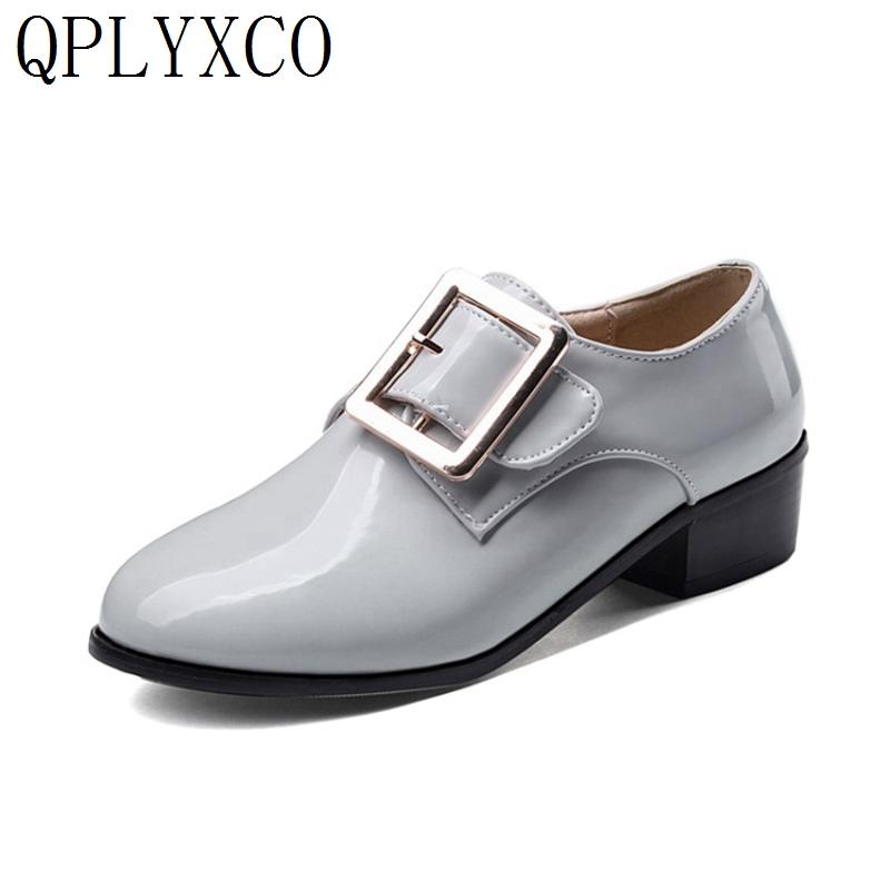 QPLYXCO women shoes casual square heel Patent leather pumps spring autumn fashion Office driving high quality shoes woman, Black
QPLYXCO women shoes casual square heel Patent leather pumps spring autumn fashion Office driving high quality shoes woman, Black