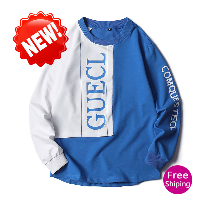 Trendy and personalized men's clothing in spring and autumn 2020 men's round collar Pullover loose Japanese fashion Long sleeve, Yellow 
Trendy and personalized men's clothing in spring and autumn 2020 men's round collar Pullover loose Japanese fashion Long sleeve, Yellow