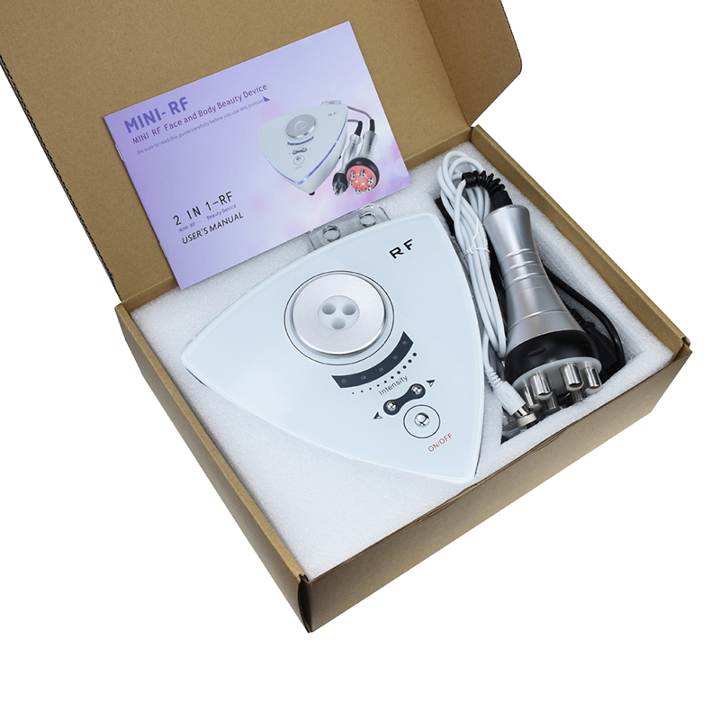 Mini 2-in-1 RF Radio Frequency Skin Tightening and Body Slimming Machine with 5MHz Fractional RF for Face Lifting and Stretch Mark Removal