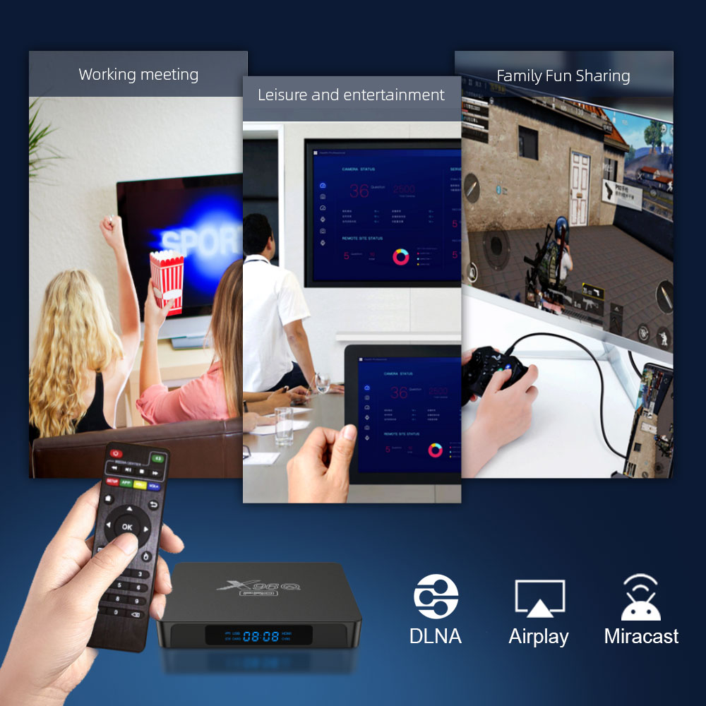 X96Q PRO Smart TV BOX Android 10 Allwinner H313 2GB 16GB X96Q PRO 2.4G WiFi 4K HD Set-Top Box Media Player