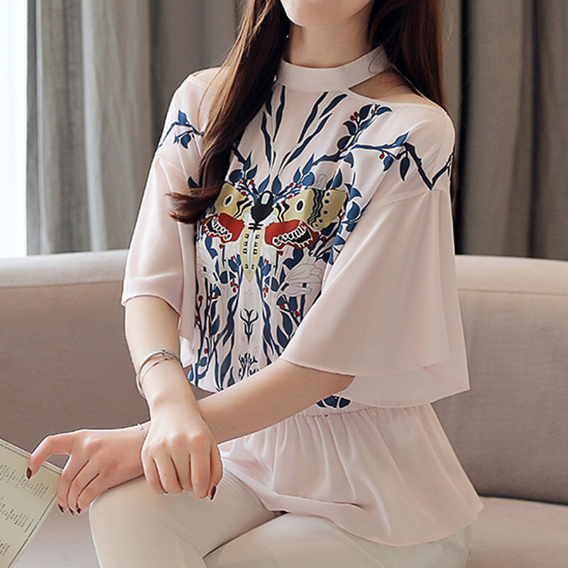 Fashion women tops and blouses 2019 ladies tops chiffon blouse shirt shirts short sleeve shirt korean fashion clothing 50 T200321
